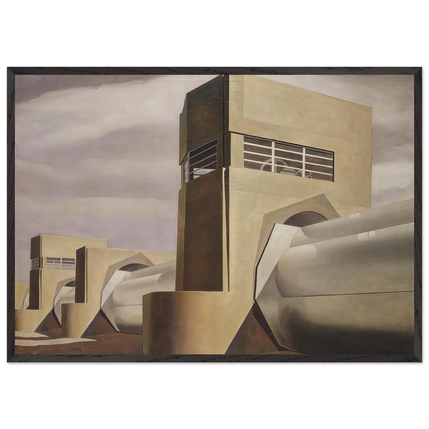 Water - 1945 - Charles Sheeler Framed Art Print – Black Wooden Frame - Default Title - -Framed Art Print