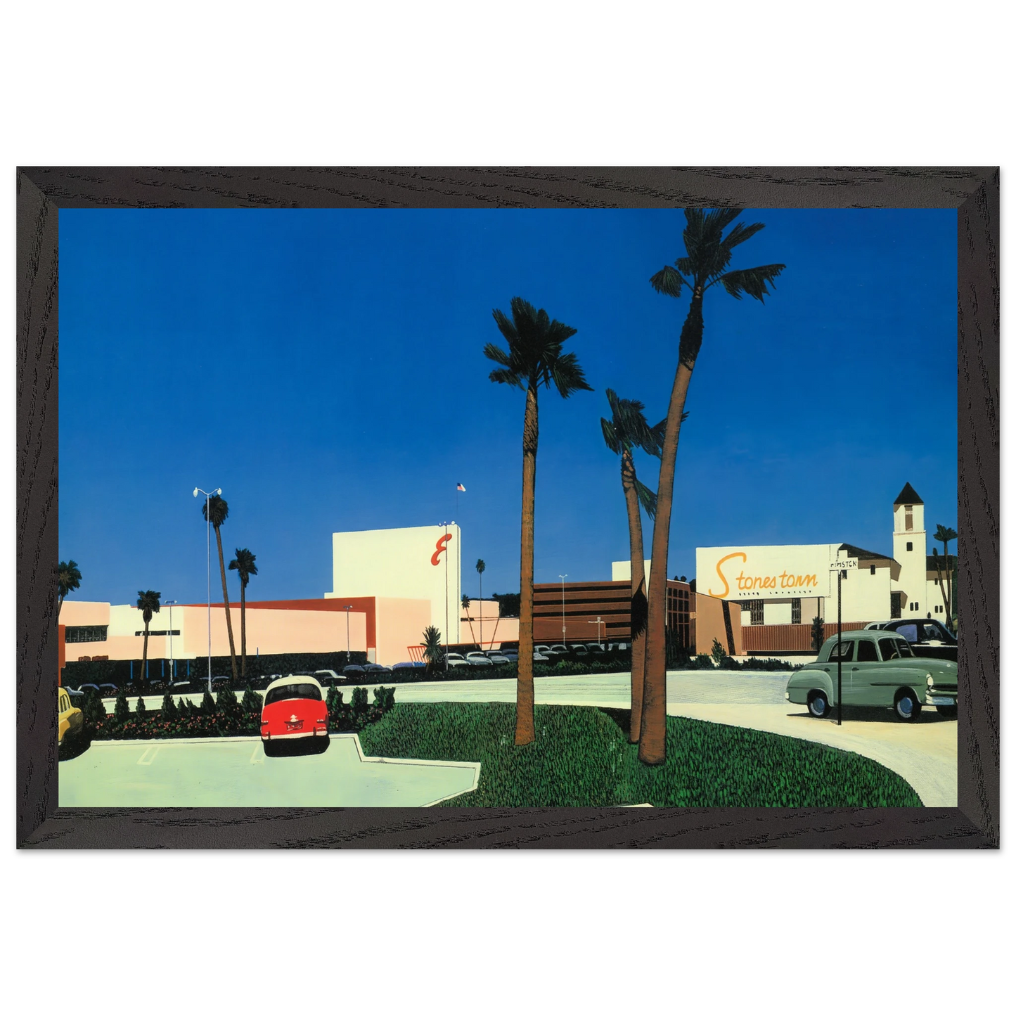 Hiroshi Nagai - In the beginning Stonestown Wall Art - 60x80 cm / 24x32 inches - Premium Wooden Framed Poster With Fine Art Paper - Wood frame