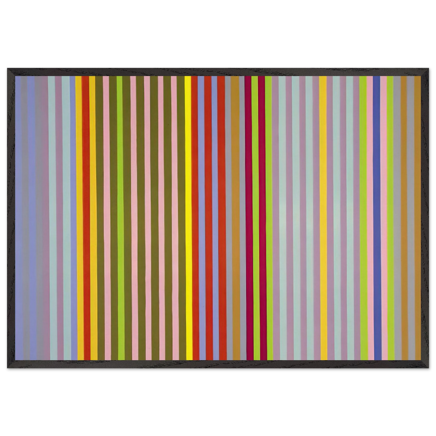 Apricot Ripple - 1968 - Gene Davis Framed Art Print – Black Wooden Frame - Default Title - -Framed Art Print