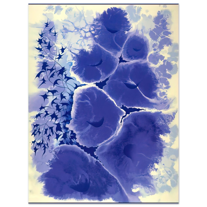 Eyvind Earle - Mauve Floral 75x100 cm / 30x40inches Fine Art Poster