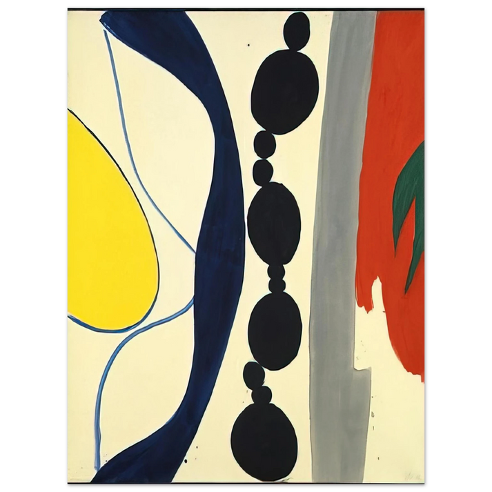 Ernst Wilhelm Nay - Schwarze Kette Grün zu Rot - 1966 75x100 cm / 30x40inches Fine Art Poster