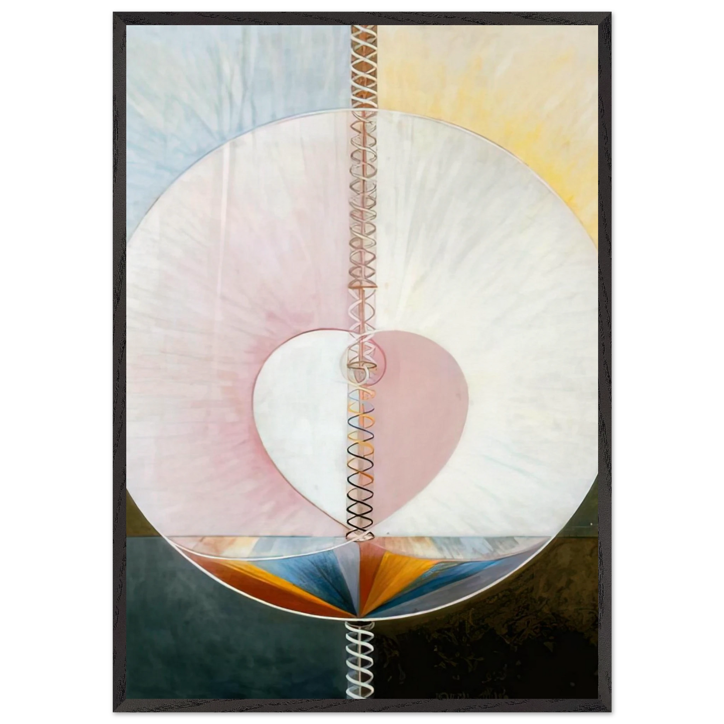 WHAT A HUMAN BEING IS 1910 - Hilma af Klint 70x100 cm / 28x40 inches Framed Art Print – Black Wooden Frame