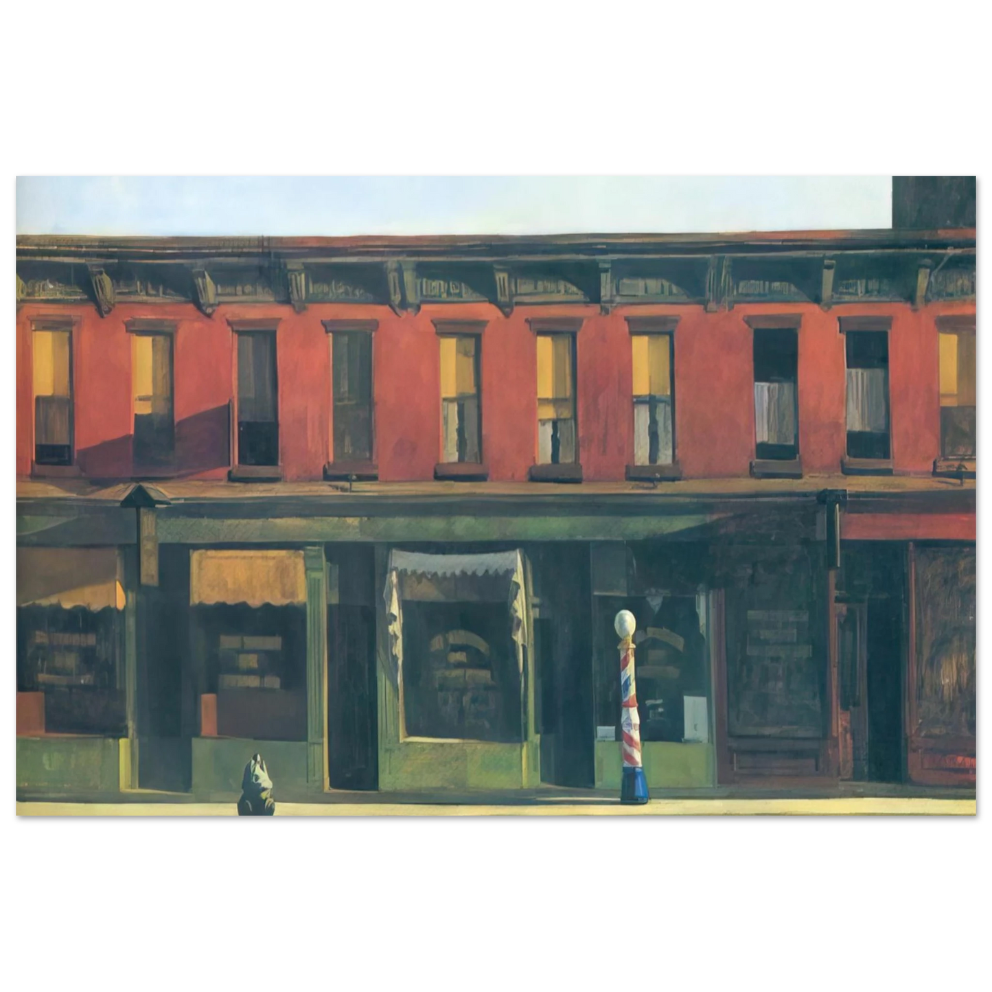 Edward Hopper - Early Sunday Morning Fine Art Poster - 75x100 cm / 30x40 inches