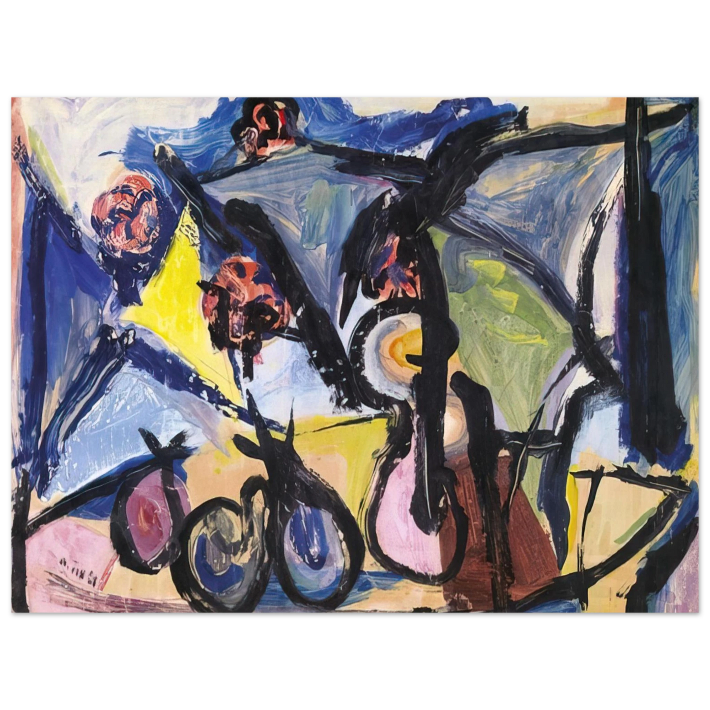 Walasse Ting - Abstract Still Life - 1950 Fine Art Poster - Default Title