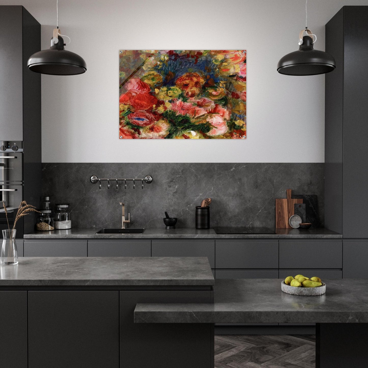 Flowers - Pierre-Auguste Renoir Acrylic Print - 70x100 cm / 28x40″ inches