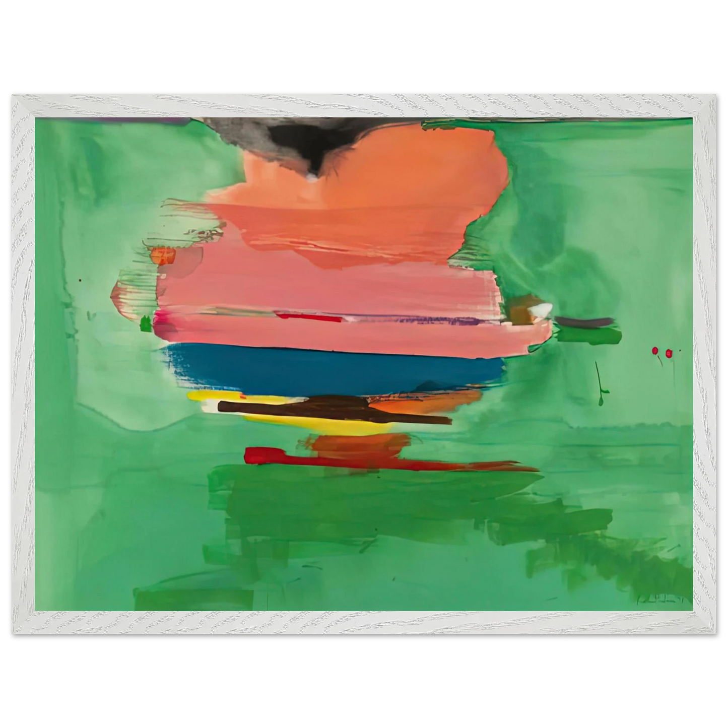 Helen Frankenthaler - Untitled, 1973- Wall Art - 30x40 cm / 12x16 inches - Premium Wooden Framed Poster With Fine Art Paper - White frame