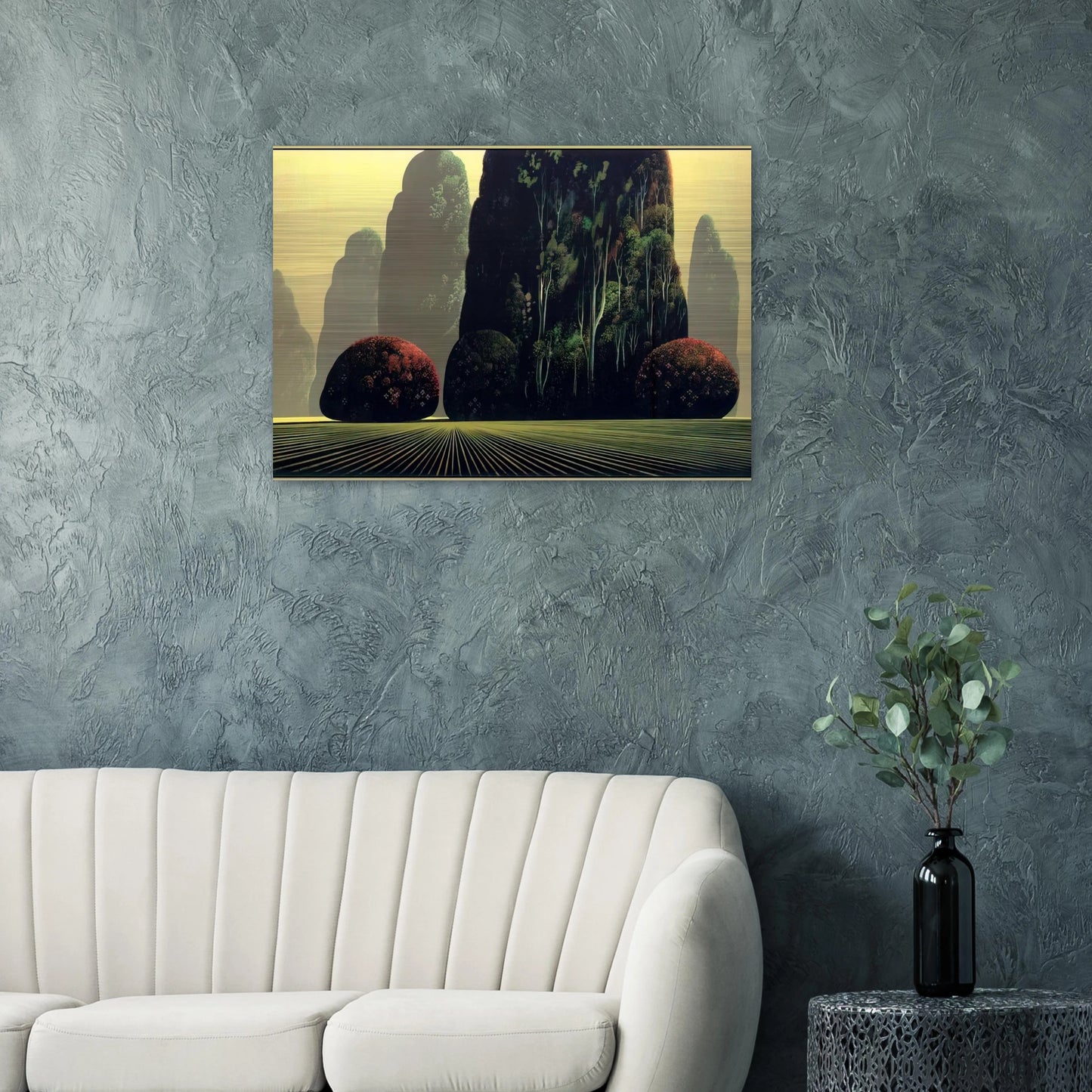 Autumn Eucalyptus - Eyvind Earle Brushed Aluminum Print - 70x100 cm / 28x40 inches | Eyvind Earle Aluminum Print | Eyvind Earle Prints