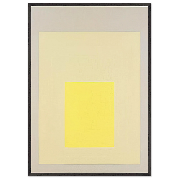 HOMAGE TO THE SQUARE AMALGAMATING 1971 - Josef Albers 70x100 cm / 28x40 inches Framed Art Print – Black Wooden Frame