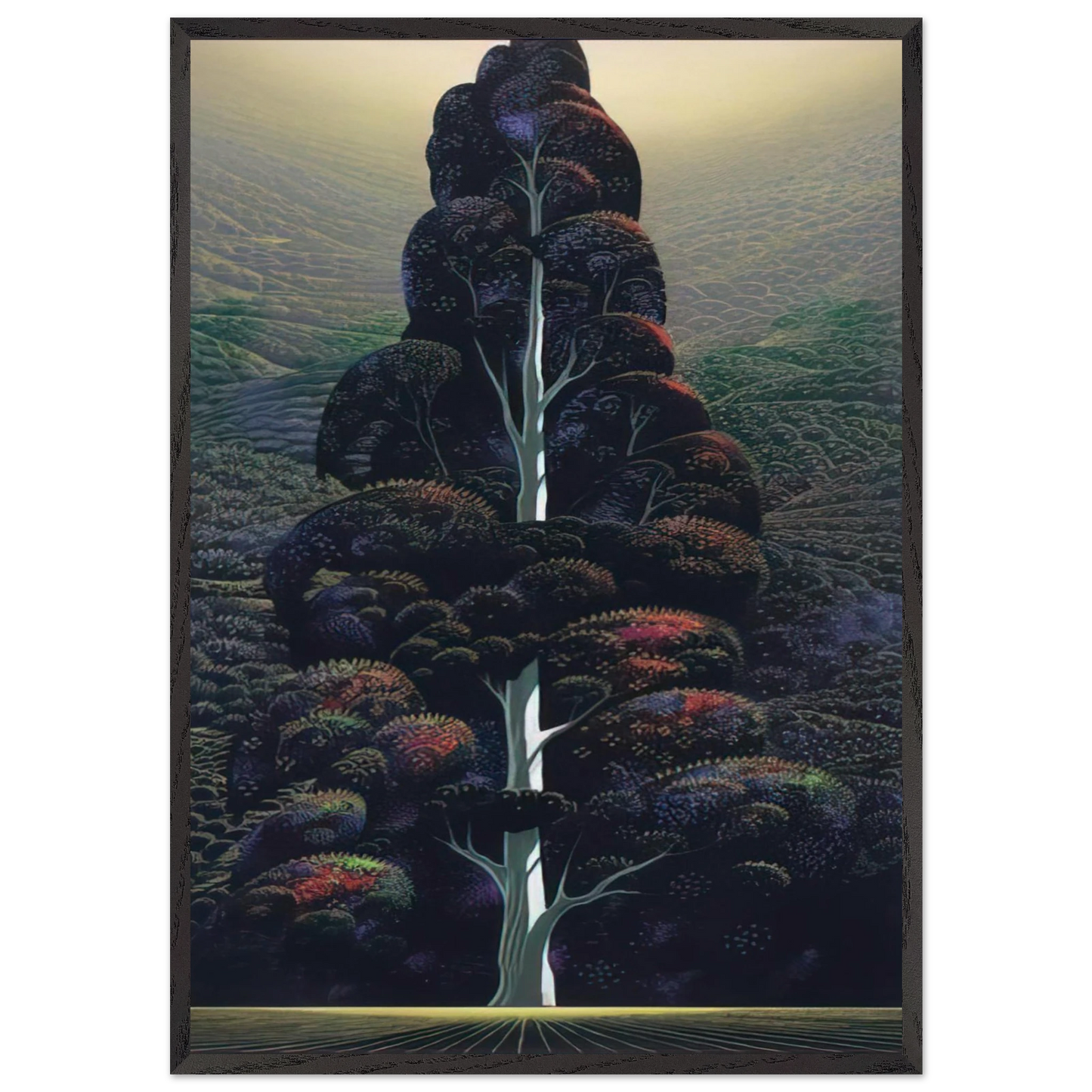 Reaching for the Sky - Eyvind Earle 70x100 cm / 28x40 inches Framed Art Print – Black Wooden Frame
