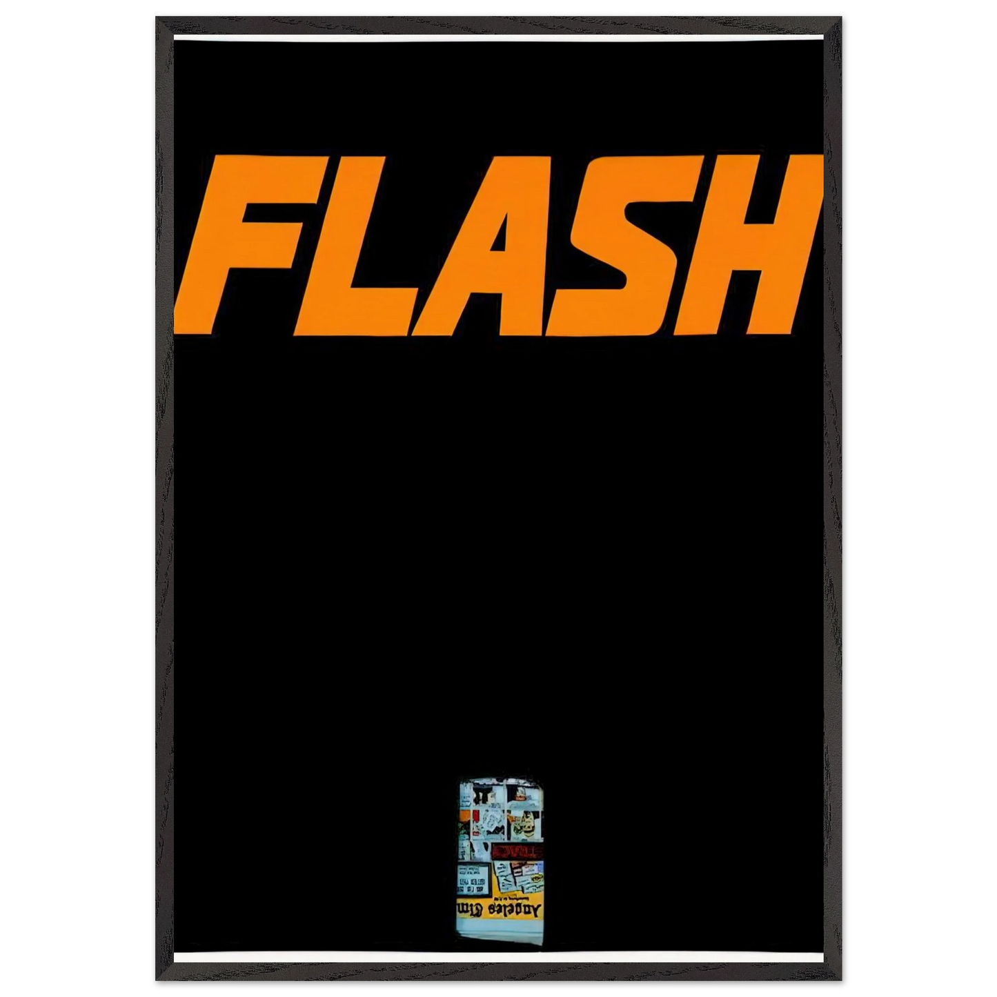 FLASH L A TIMES 1963 - Edward Ruscha 70x100 cm / 28x40 inches Framed Art Print – Black Wooden Frame