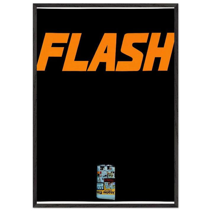 FLASH L A TIMES 1963 - Edward Ruscha 70x100 cm / 28x40 inches Framed Art Print – Black Wooden Frame