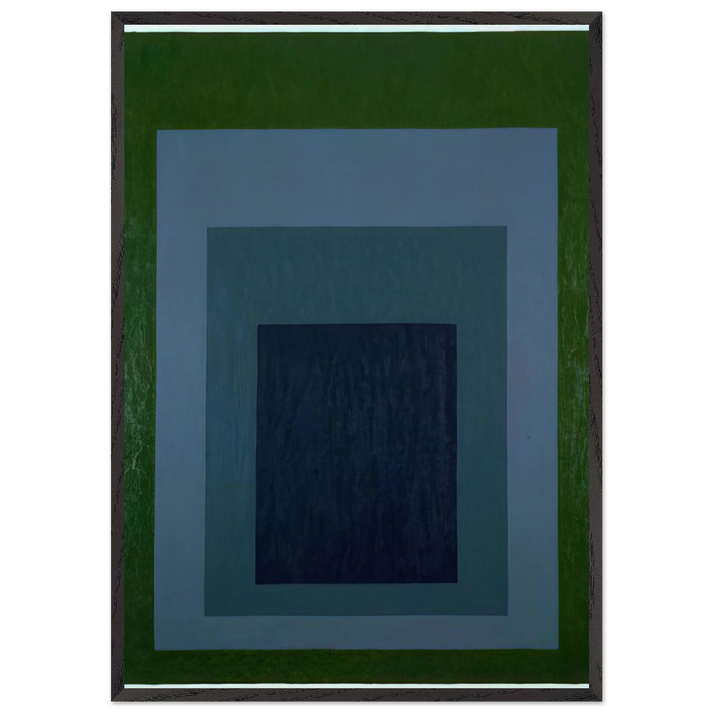 HOMAGE TO THE SQUARE 1966 - Josef Albers 70x100 cm / 28x40 inches Framed Art Print – Black Wooden Frame