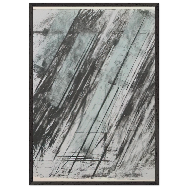Untitled Bastian 38 - Cy Twombly 70x100 cm / 28x40 inches Framed Art Print – Black Wooden Frame