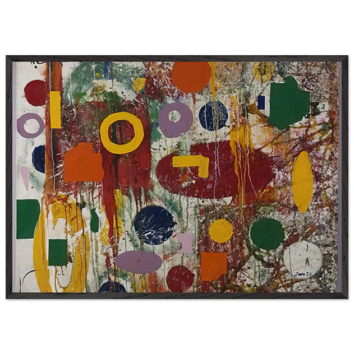 UNTITLED 1972 2 - Taro Yamamoto 70x100 cm / 28x40 inches Framed Art Print – Black Wooden Frame