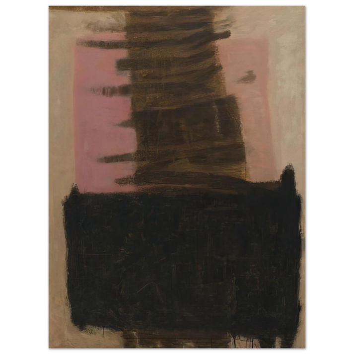 Adja Yunkers - Composition in Black Ochre - 1957 75x100 cm / 30x40inches Fine Art Poster