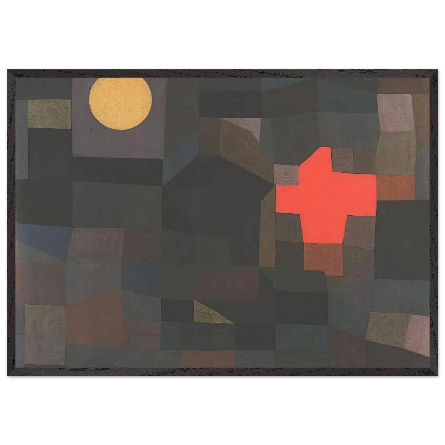 FIRE FULL MOON 1933 - Paul Klee Framed Art Print – Black Wooden Frame - Default Title - -Framed Art Print