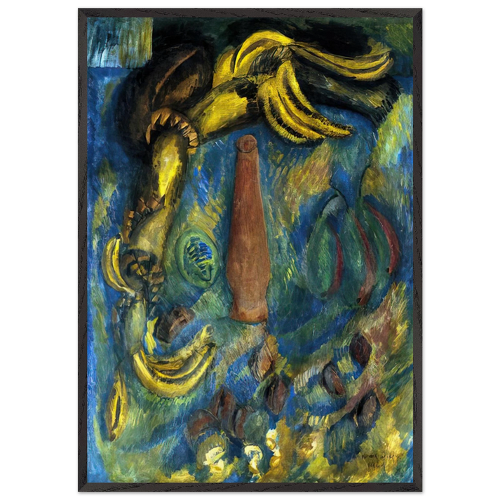 STILL LIFE WITH BANANAS 1909 - Raoul Dufy 70x100 cm / 28x40 inches Framed Art Print – Black Wooden Frame