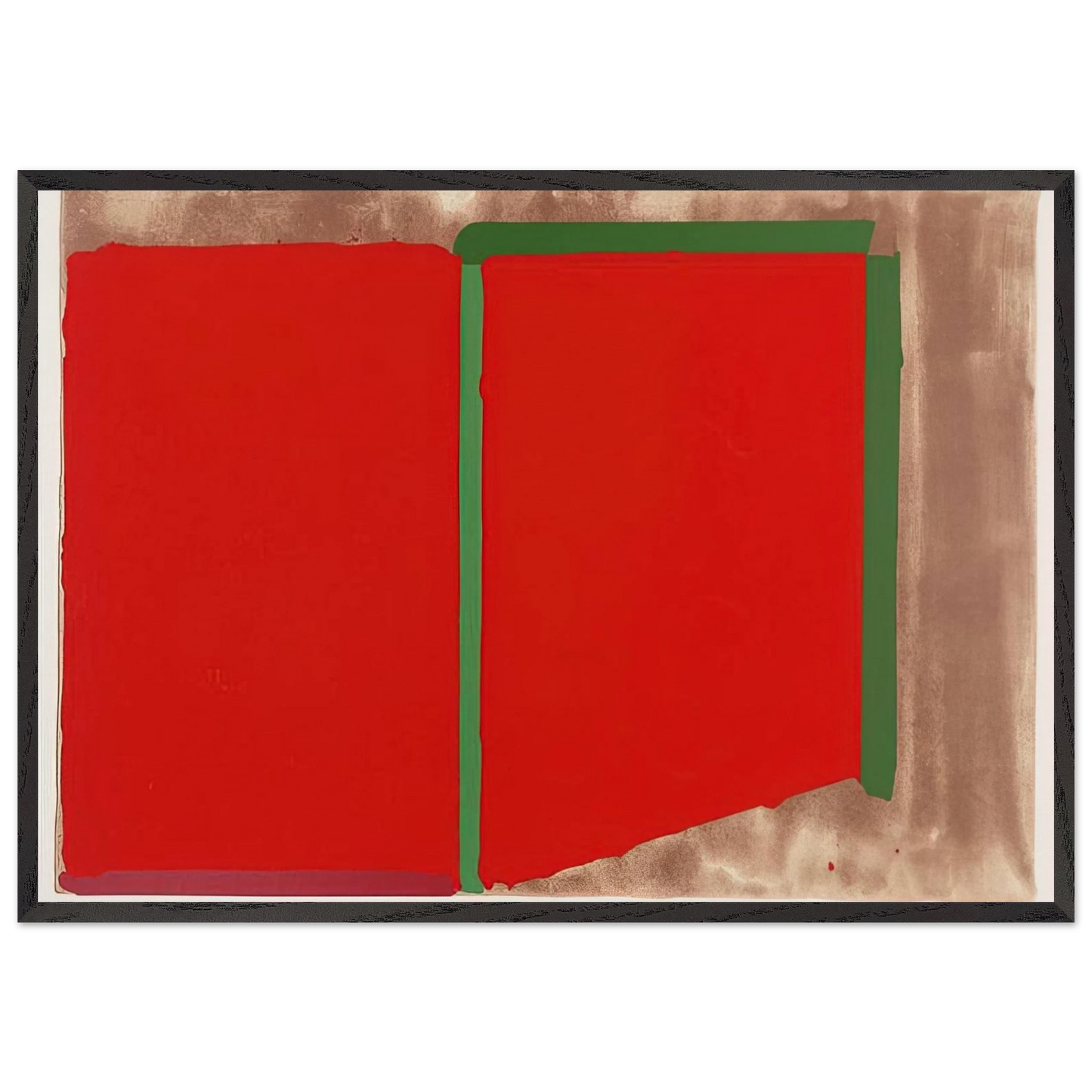 Reds Greens - 1969 - John Hoyland 70x100 cm / 28x40 inches Framed Art Print – Black Wooden Frame