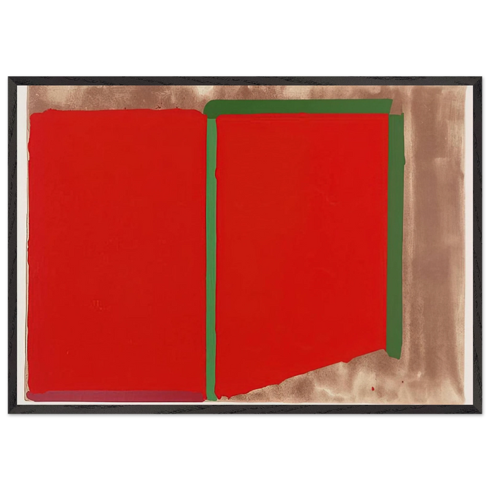 Reds Greens - 1969 - John Hoyland 70x100 cm / 28x40 inches Framed Art Print – Black Wooden Frame
