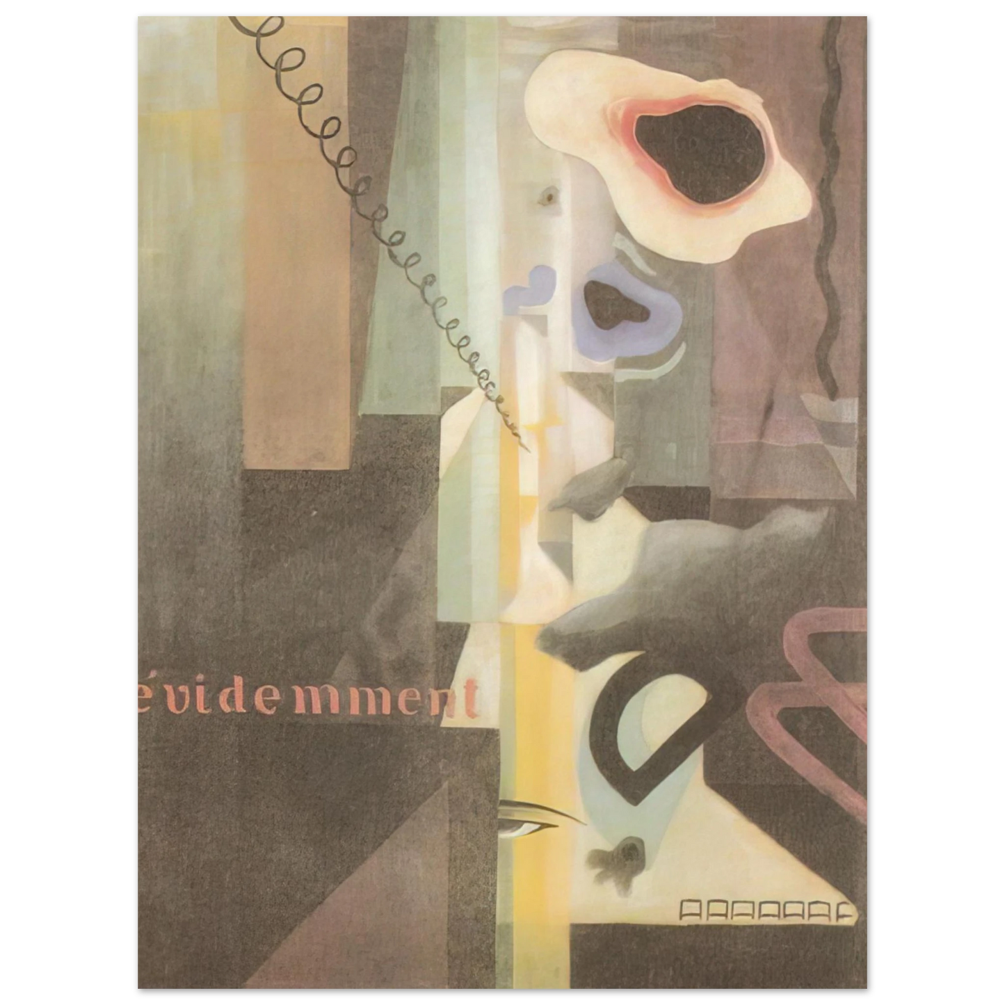 Julius Evola - Composizione Paesaggio Dada n. 3 o n. 2 - 1921 Fine Art Poster - Default Title