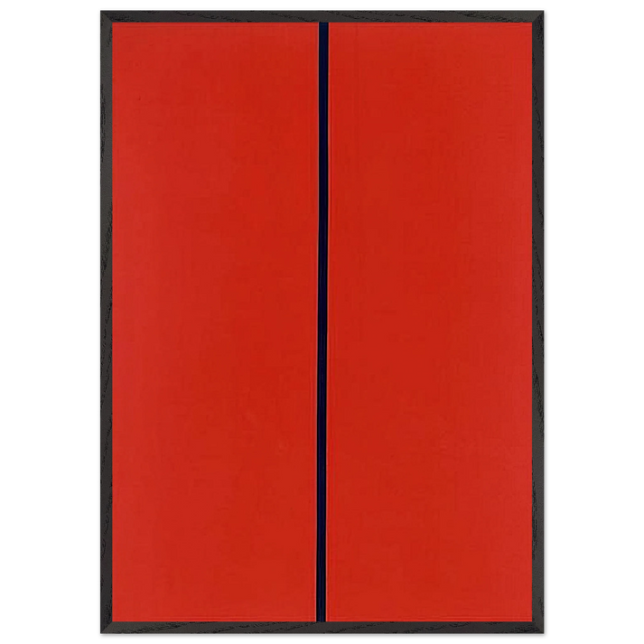 Whos Afraid of Red Yellow and Blue II - Barnett Newman 70x100 cm / 28x40 inches Framed Art Print – Black Wooden Frame