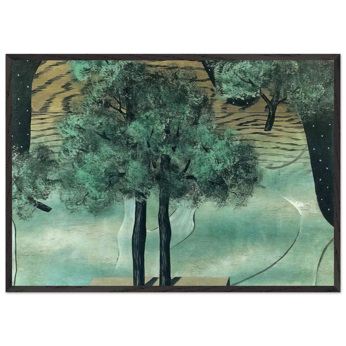 THE CULTIVATION OF IDEAS 1927 - Rene Magritte 70x100 cm / 28x40 inches Framed Art Print – Black Wooden Frame