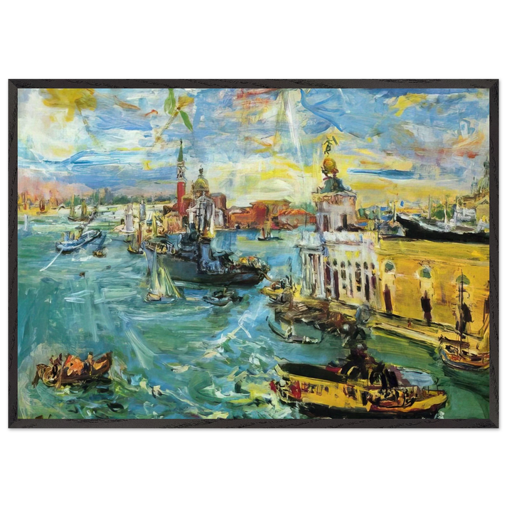 VENICE DOGANA 1948 - OSKAR KOKOSCHKA 70x100 cm / 28x40 inches Framed Art Print – Black Wooden Frame