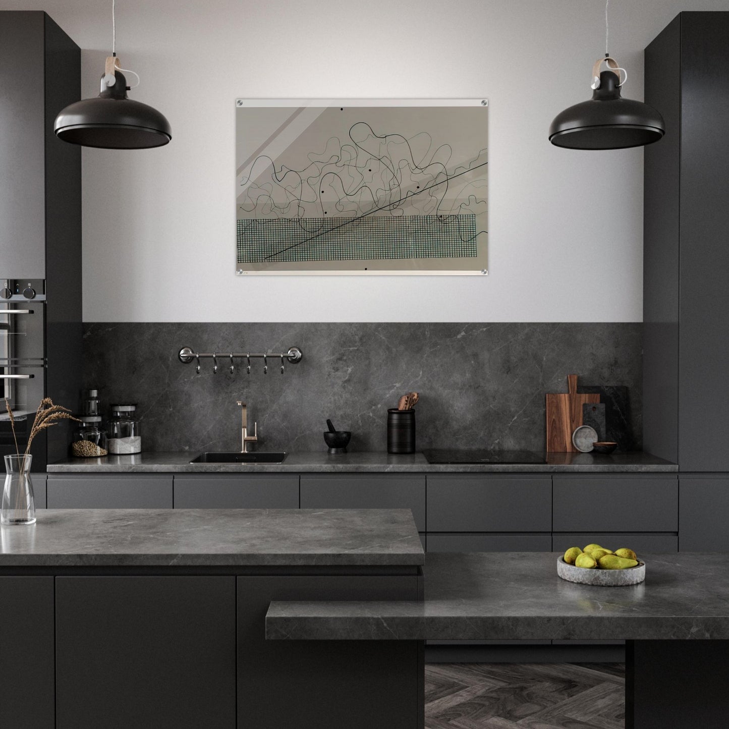 Fontana Mix Dark Grey - 1981 - John Cage Acrylic Print - 70x100 cm / 28x40″ inches