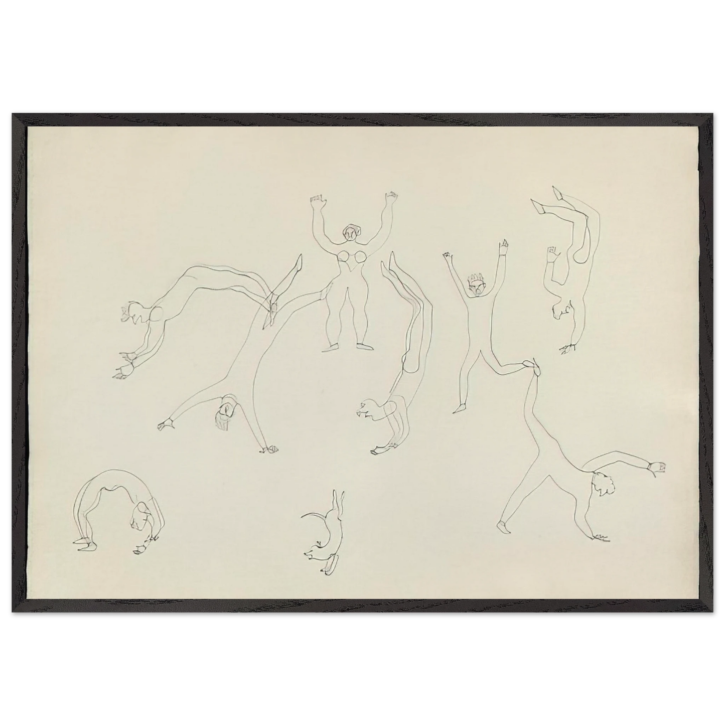 THE TUMBLERS II 1931 - Alexander Calder Framed Art Print – Black Wooden Frame - Default Title - -Framed Art Print