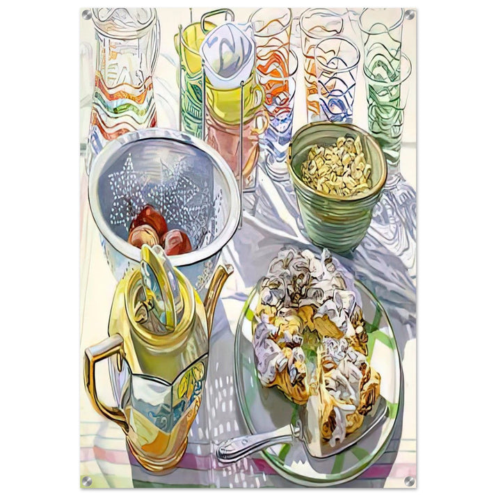 COFFEE CAKE 2003 - Janet Fish Acrylic Print - 70x100 cm / 28x40″ inches