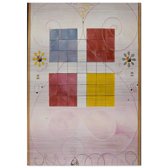 DE TIO ST RSTA N 10 ALDERDOMEN 1907 - Hilma af Klint Brushed Aluminum Print - 70x100 cm / 28x40 inches | Hilma af Klint Aluminum Print | Hilma af Klint Prints