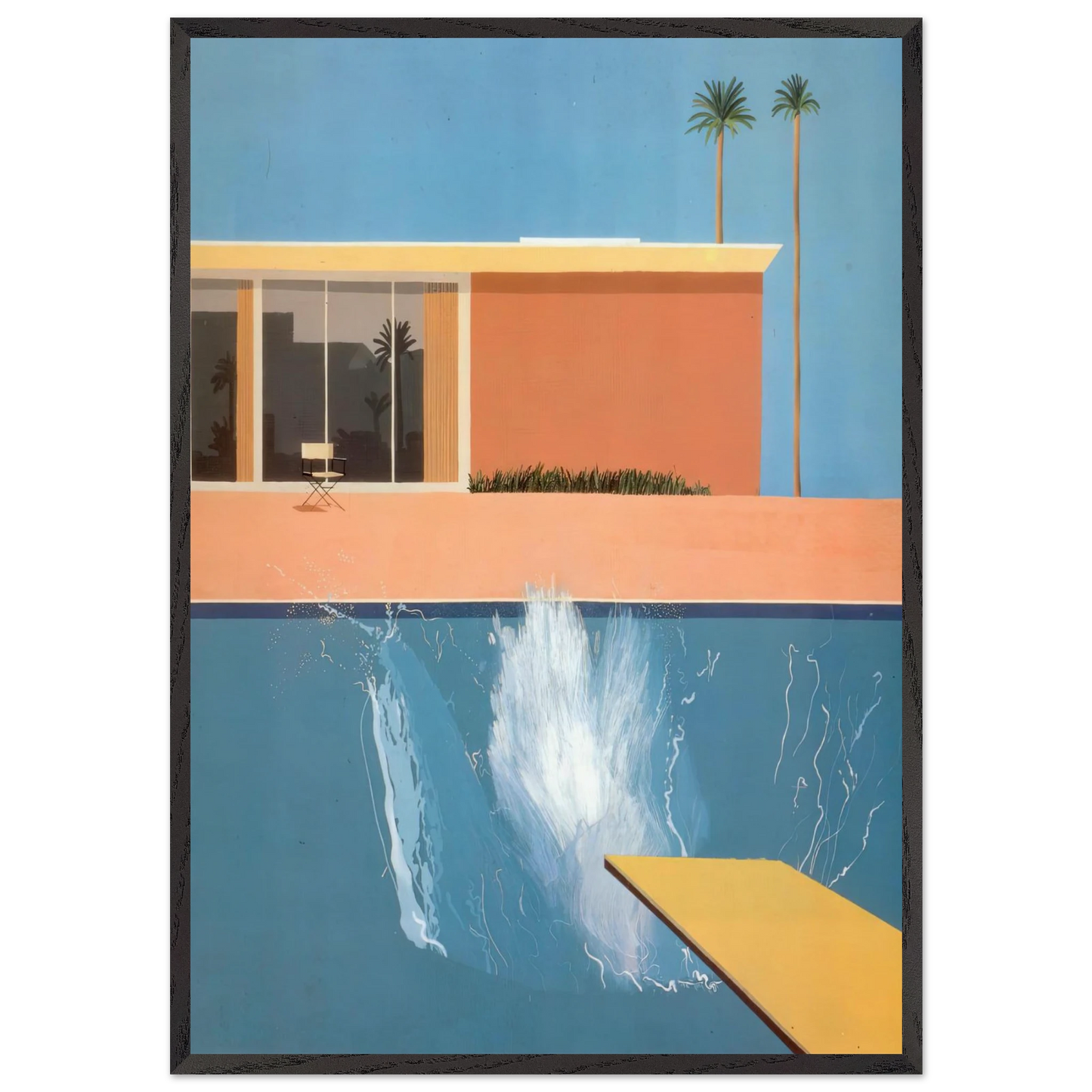 David Hockney N19 - David Hockney 70x100 cm / 28x40 inches Framed Art Print – Black Wooden Frame | David Hockney Art | Artwork by David Hockney