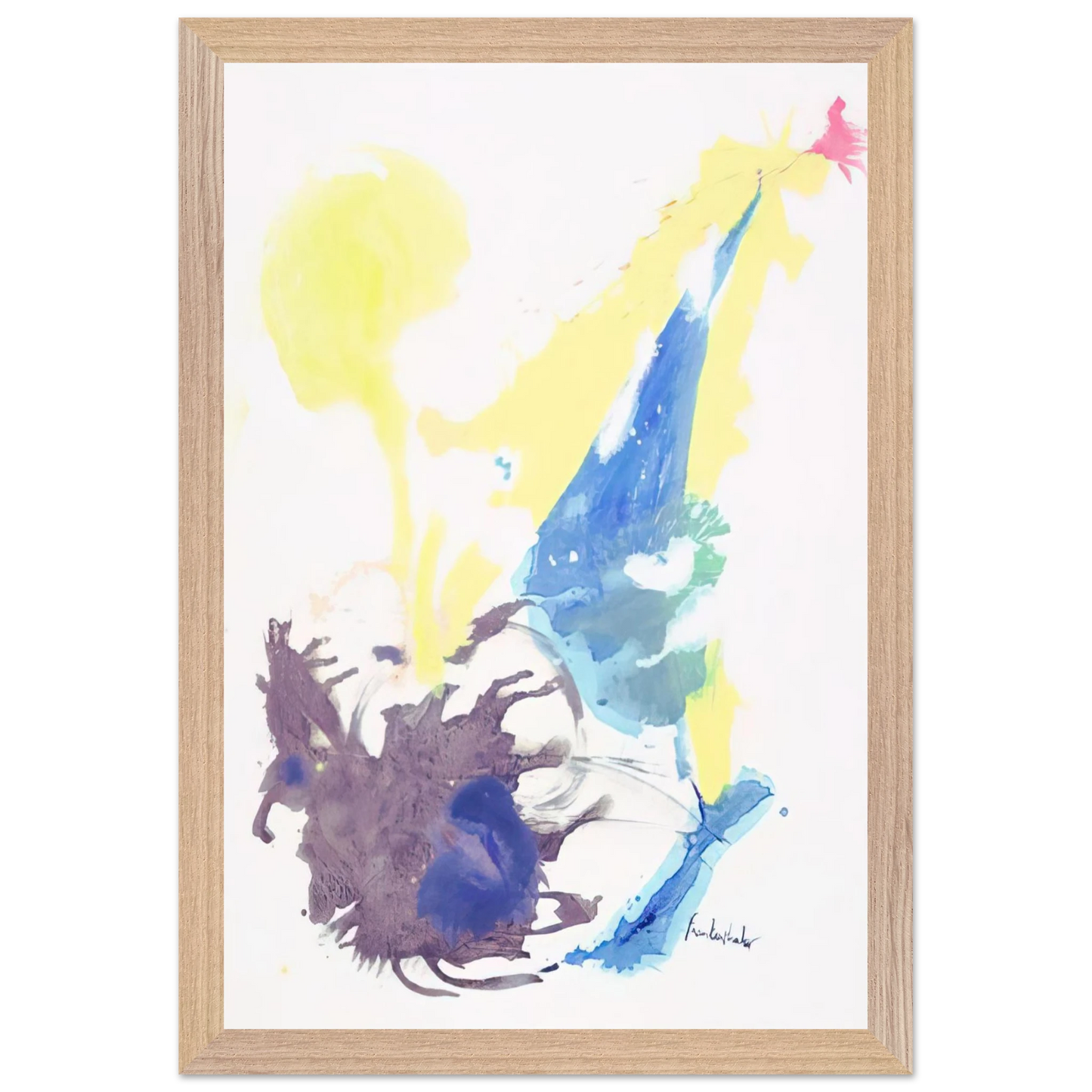 Helen Frankenthaler - Moving Day - 1961 Wall art - 20x25 cm / 8x10 inches - Premium Wooden Framed Poster With Fine Art Paper - Wood frame