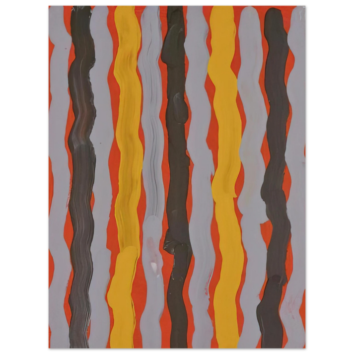 Clifford Possum Tjapaltjarri - Dream Lance - 2001 75x100 cm / 30x40inches Fine Art Poster