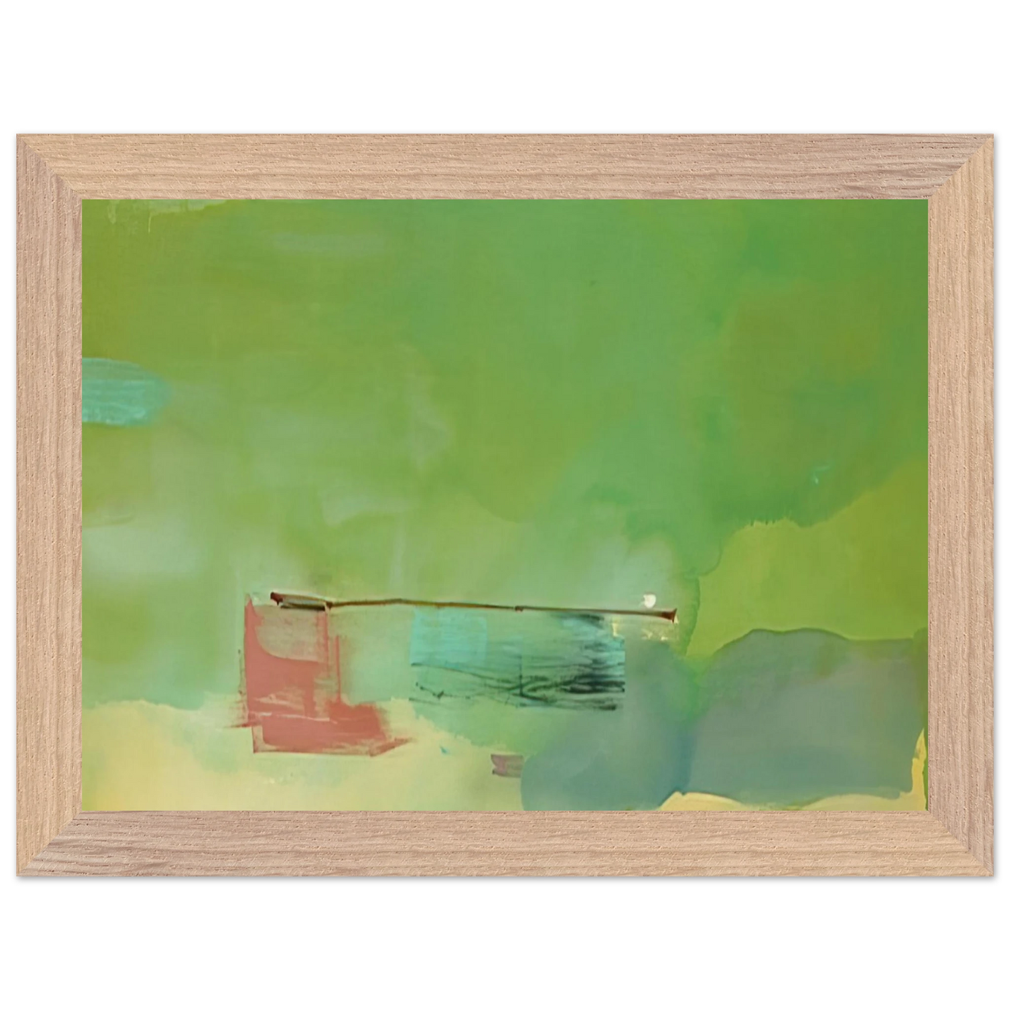 Helen Frankenthaler - Springscape - 1975 Wall art - 20x25 cm / 8x10 inches - Premium Wooden Framed Poster With Fine Art Paper - Wood frame