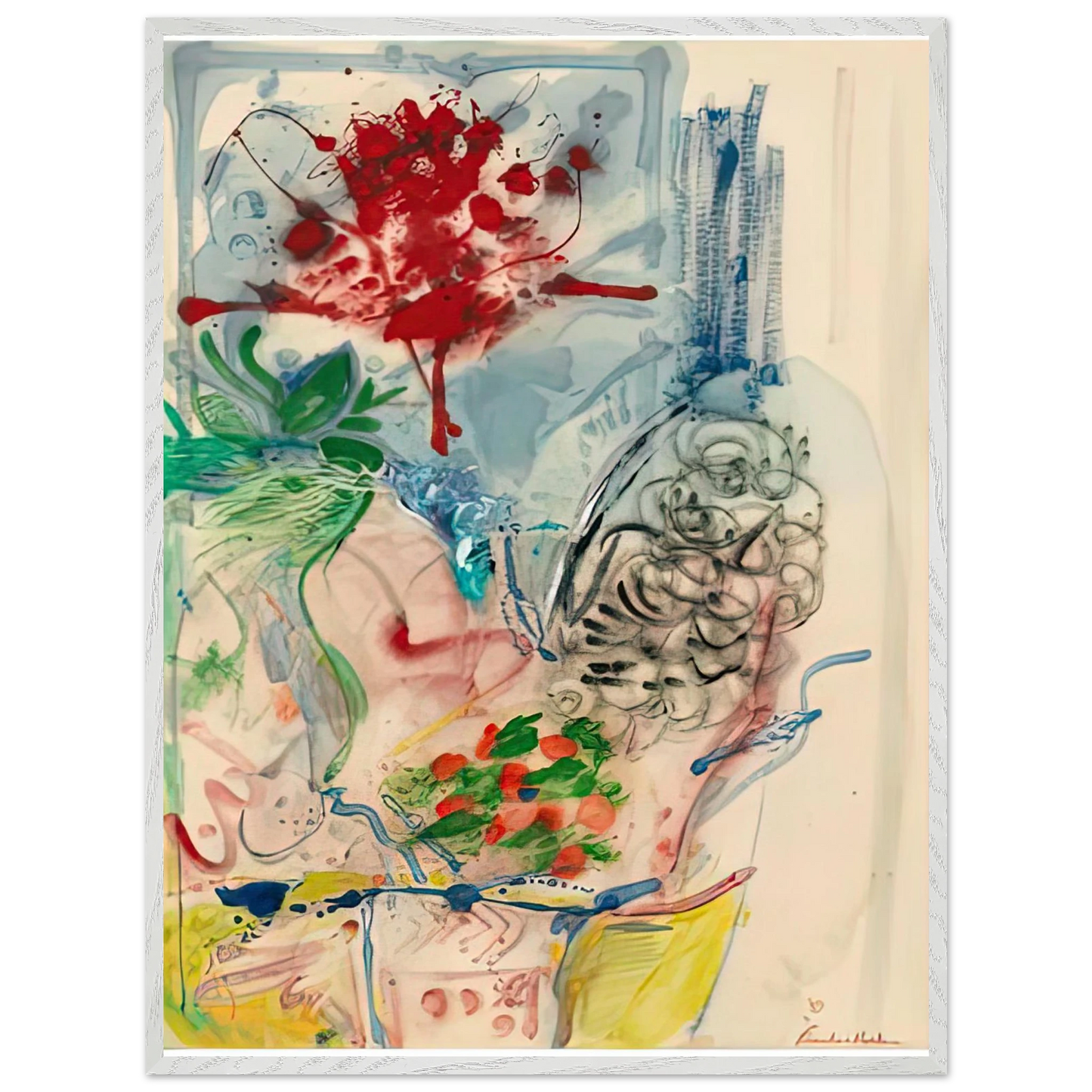 Helen Frankenthaler - L’Amour Toujours L’Amour, 1957- Wall Art - 28x40 inches / 70x70 cm - Canvas (Imperial) - -
