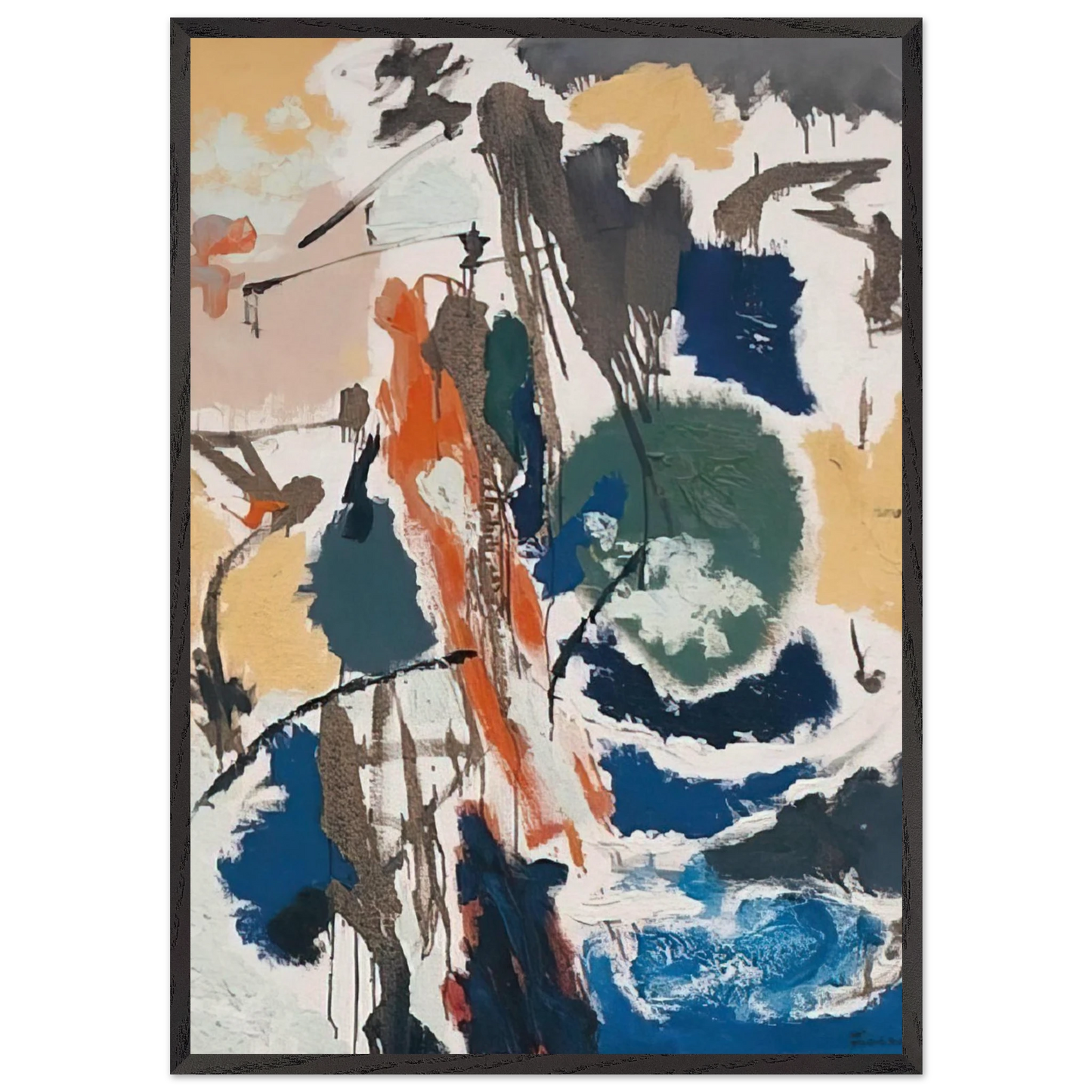 Outdoors - 1952 - John Ferren Framed Art Print – Black Wooden Frame - Default Title - -Framed Art Print