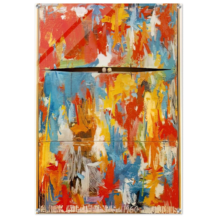 PAINTING WITH TWO BALLS - Jasper Johns Acrylic Print - 70x100 cm / 28x40″ inches