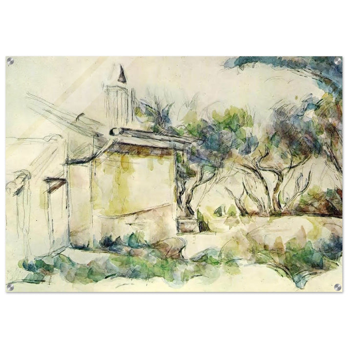 Jourdan's Cottage - Paul Cézanne Acrylic Print - 70x100 cm / 28x40″ inches | Paul Cézanne Wall Art | Paul Cézanne Prints