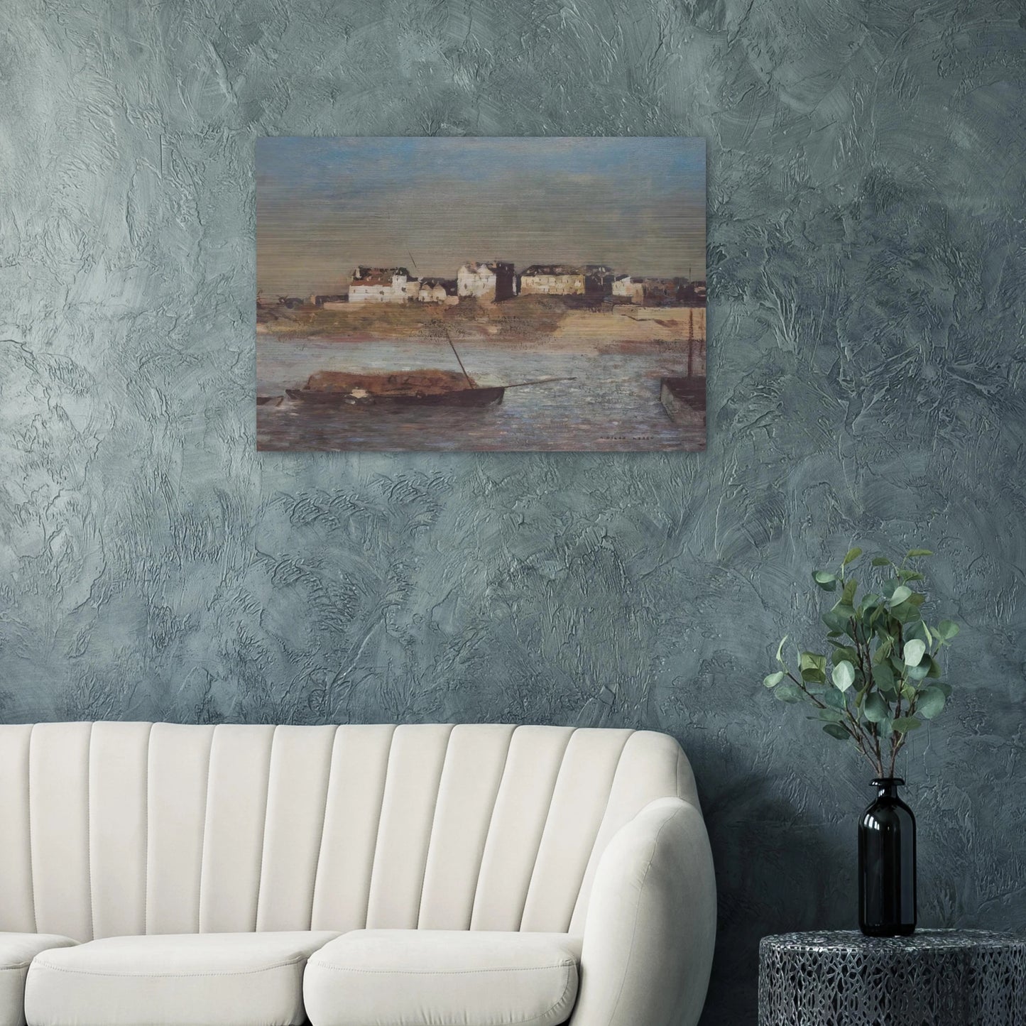 BRETON HARBOUR - Odilon Redon Brushed Aluminum Print - 70x100 cm / 28x40 inches | Odilon Redon Aluminum Print | Odilon Redon Prints