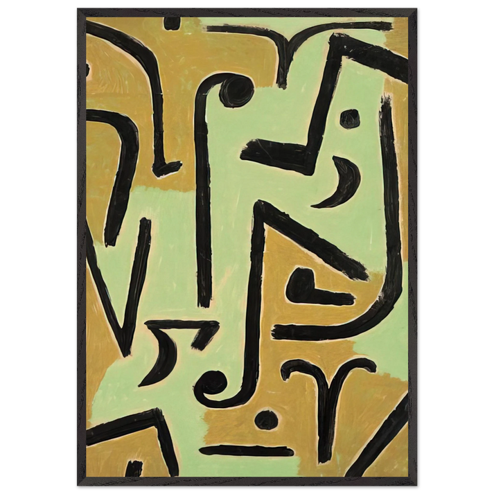HALME 1940 - Paul Klee 70x100 cm / 28x40 inches Framed Art Print – Black Wooden Frame