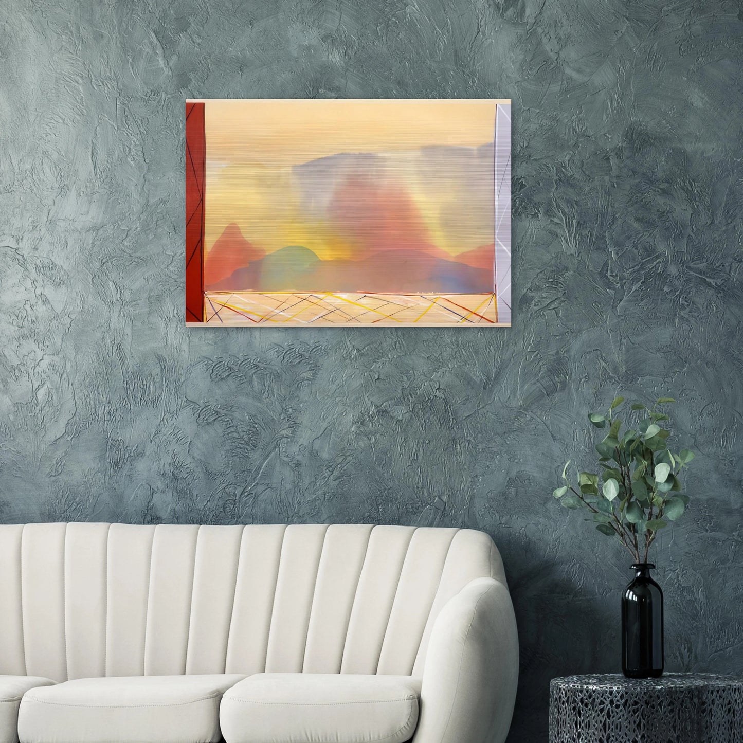 Sun In The East - 1988 - Ronnie Landfield Brushed Aluminum Print - 70x100 cm / 28x40 inches | Ronnie Landfield Aluminum Print | Ronnie Landfield Prints