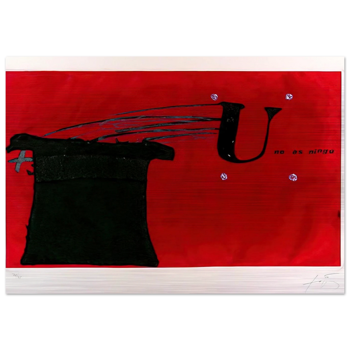 U NO S NING 1979 - Antoni Tapies Brushed Aluminum Print - 70x100 cm / 28x40 inches | Antoni Tapies Aluminum Print | Antoni Tapies Prints