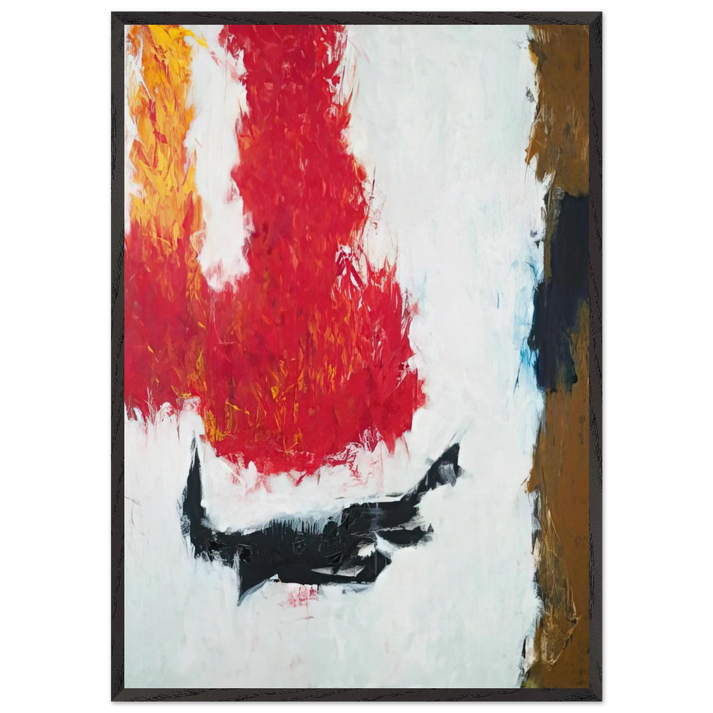 High Snow Low Sun - 1960 - Theodoros Stamos 70x100 cm / 28x40 inches Framed Art Print – Black Wooden Frame