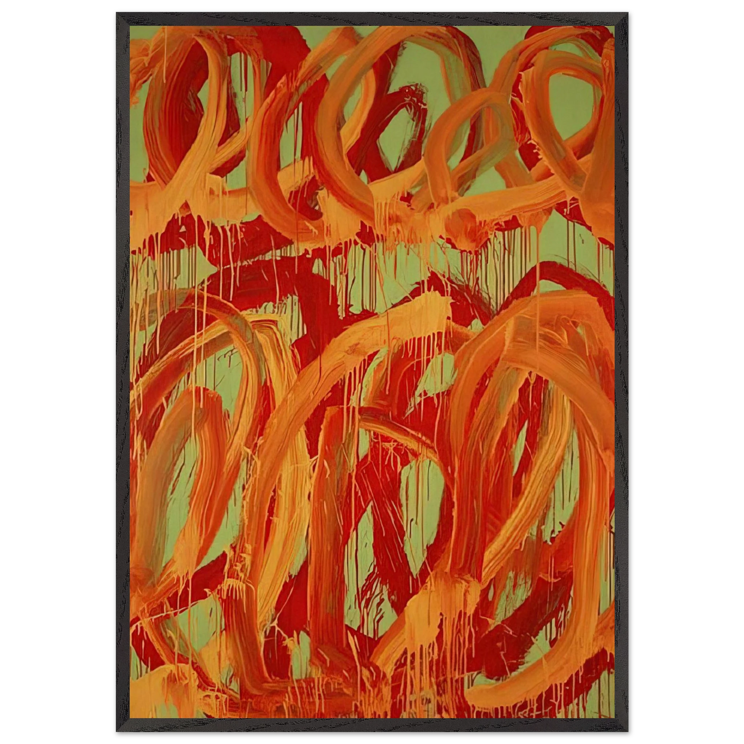 Camino Real IV - Cy Twombly Framed Art Print – Black Wooden Frame - Default Title - -Framed Art Print