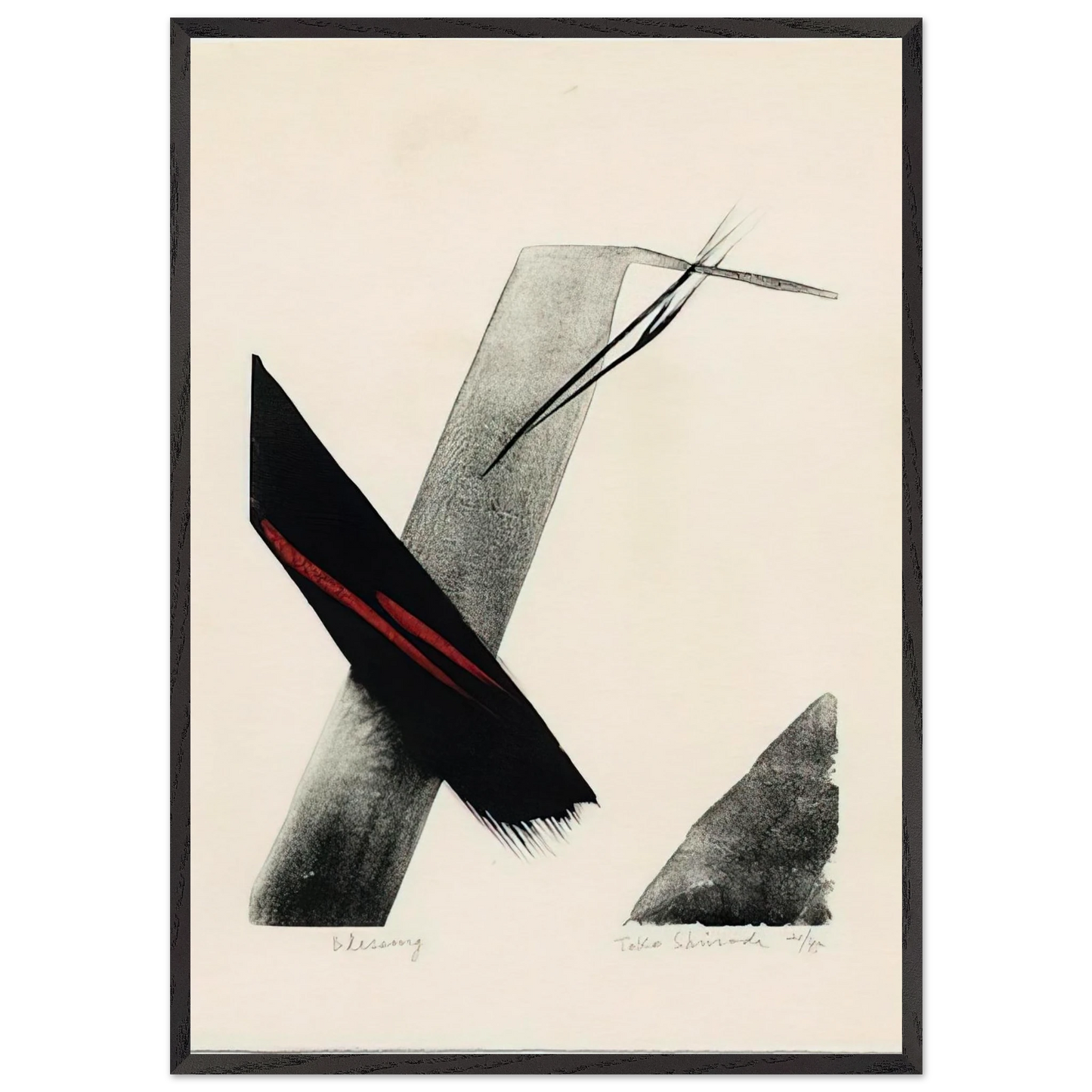 Blessing - 1983 - Toko Shinoda 70x100 cm / 28x40 inches Framed Art Print – Black Wooden Frame