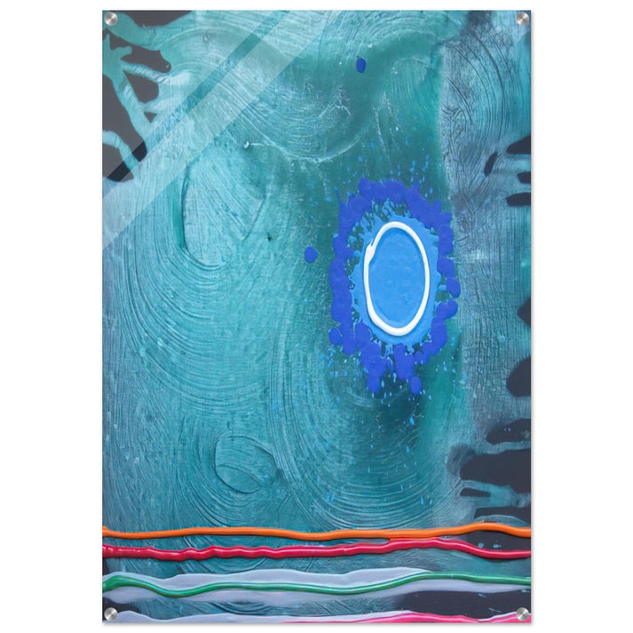 Blue Moon - 2006 - John Hoyland Acrylic Print - 70x100 cm / 28x40″ inches | John Hoyland Wall Art | John Hoyland Prints