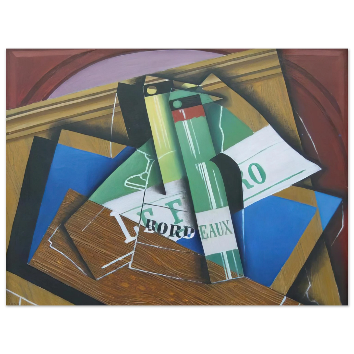 Juan Gris - THE BORDEAUX BOTTLE 1915 Fine Art Poster - Default Title