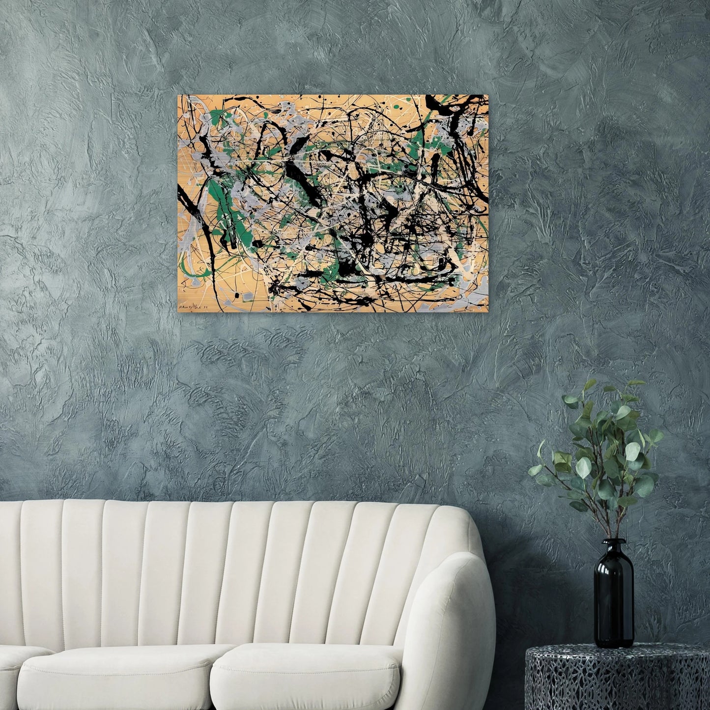 NUMBER 17 1949 - Jackson Pollock Brushed Aluminum Print - 70x100 cm / 28x40 inches | Jackson Pollock Aluminum Print | Jackson Pollock Prints