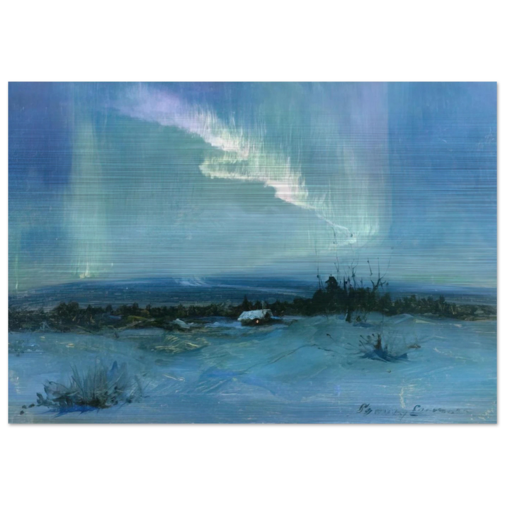 Northern Lights - Romanticism - Sydney Laurence Brushed Aluminum Print - 70x100 cm / 28x40 inches | Sydney Laurence Aluminum Print | Sydney Laurence Prints